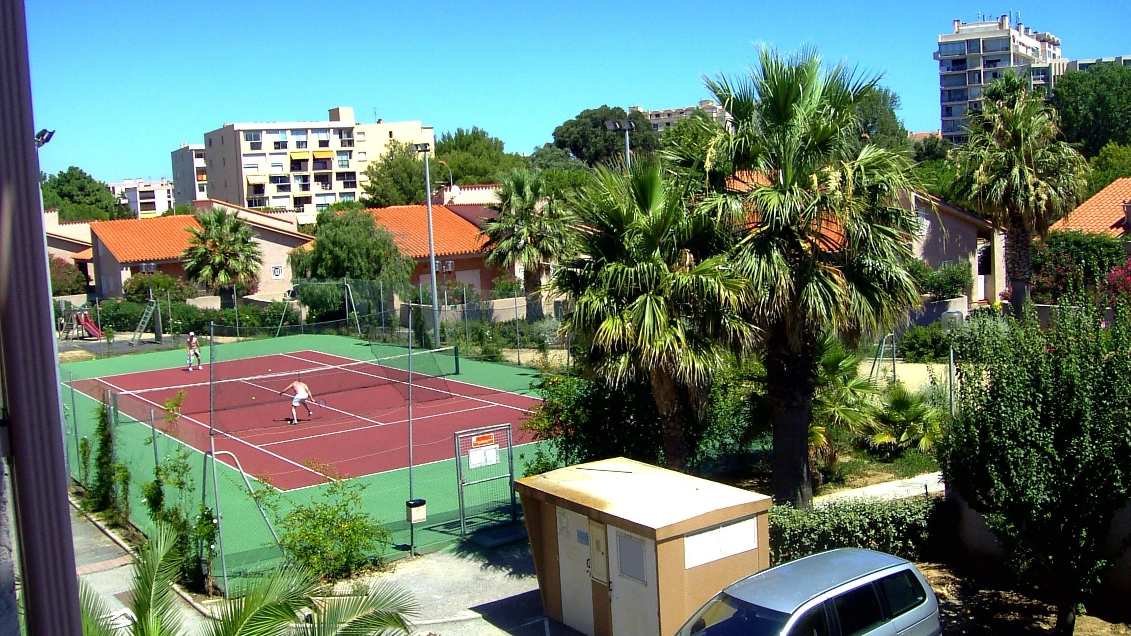 Vue du tennis